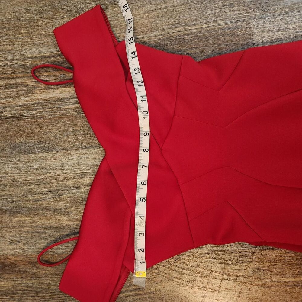 Morgan & Co Women's Red Maxi Formal Trumpet Dress Size 1 - Picture 4 of 8